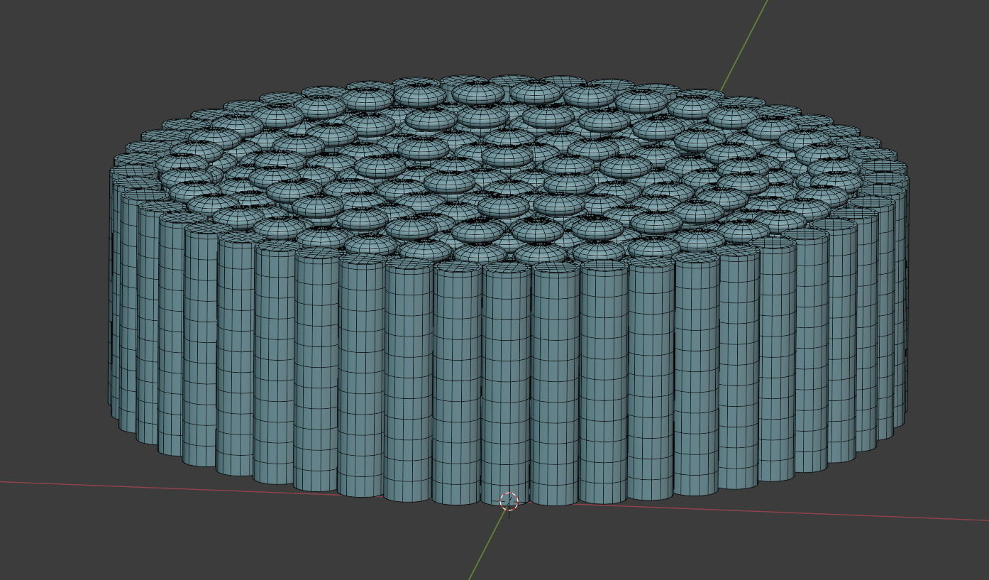 cake rainbow with dark chocolate wafer rolls 3D model_7