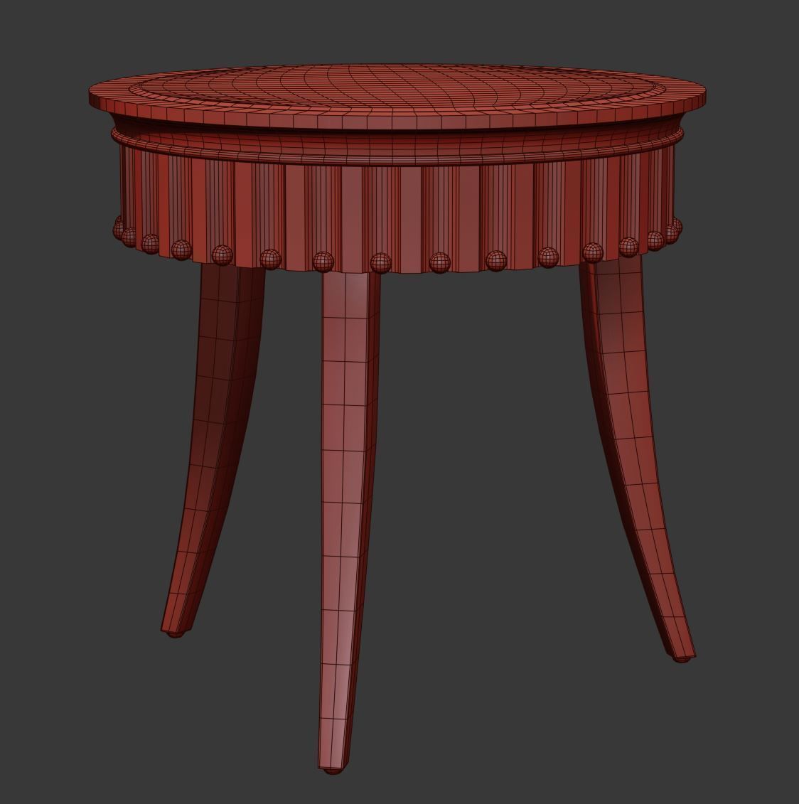 Minotti Collezioni round table  Low-poly 3D model_3