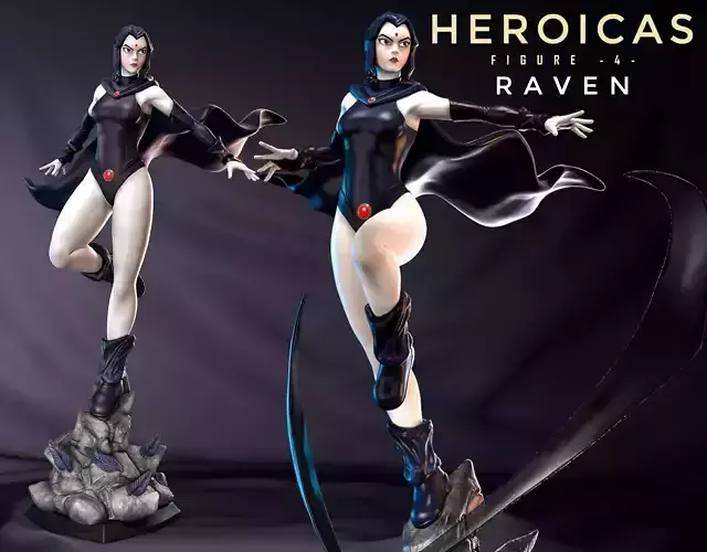 Heroicas - Figure 4 - Raven -  3D print model