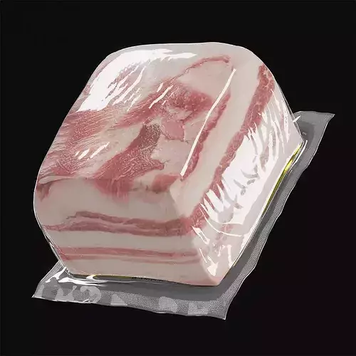 Package Of Bacon 1 3D model 3