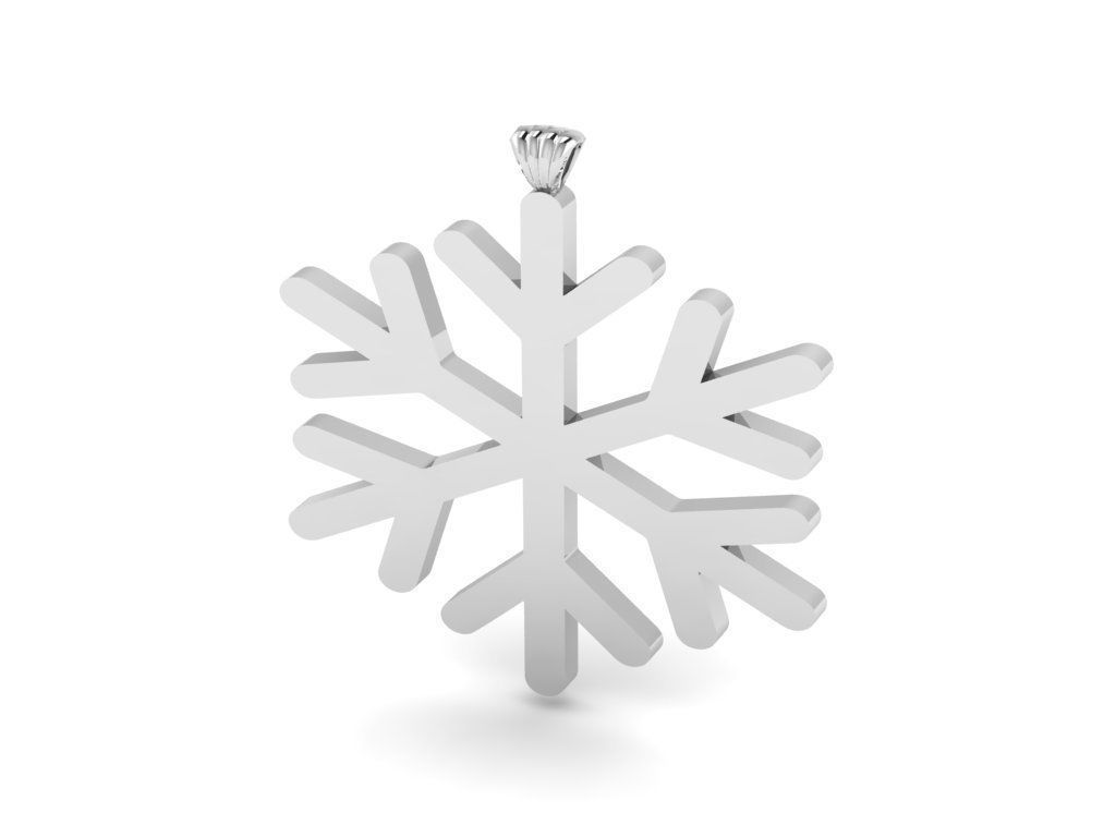 snowflake pendants 3D print model_2