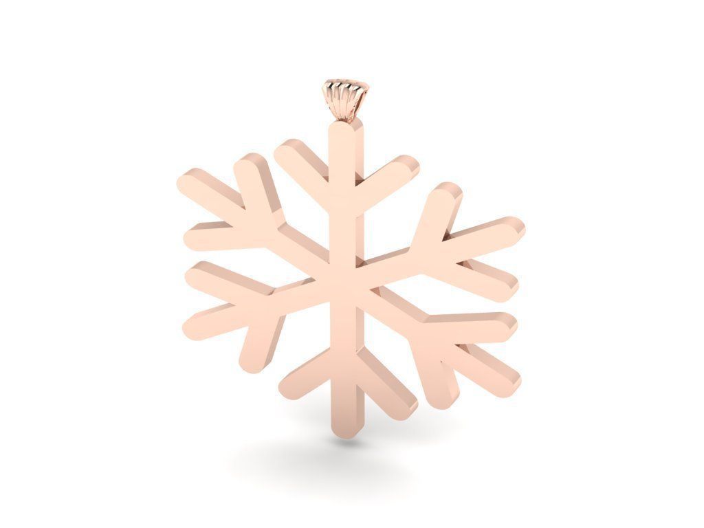 snowflake pendants 3D print model_1