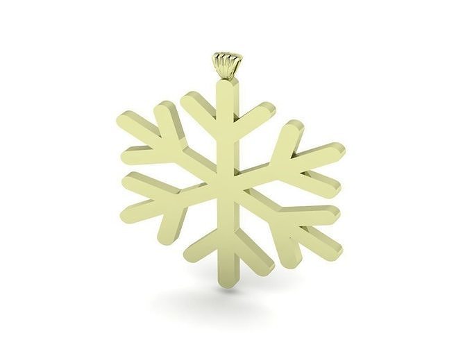 snowflake pendants 3D print model