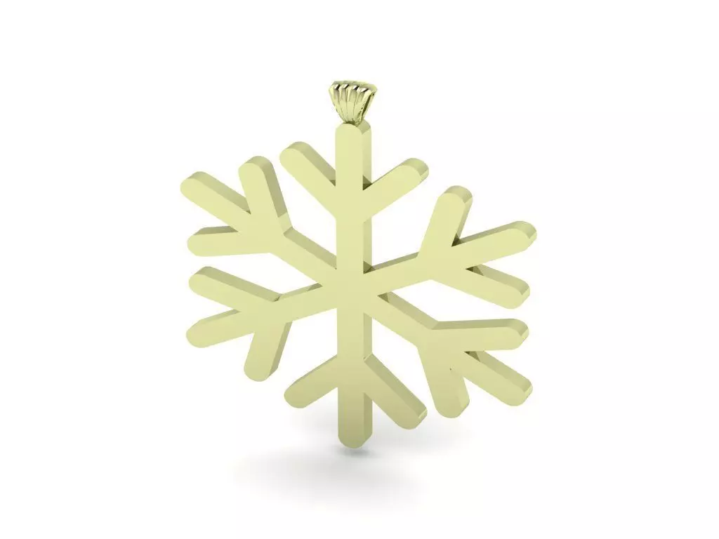 snowflake pendants 3D print model_0
