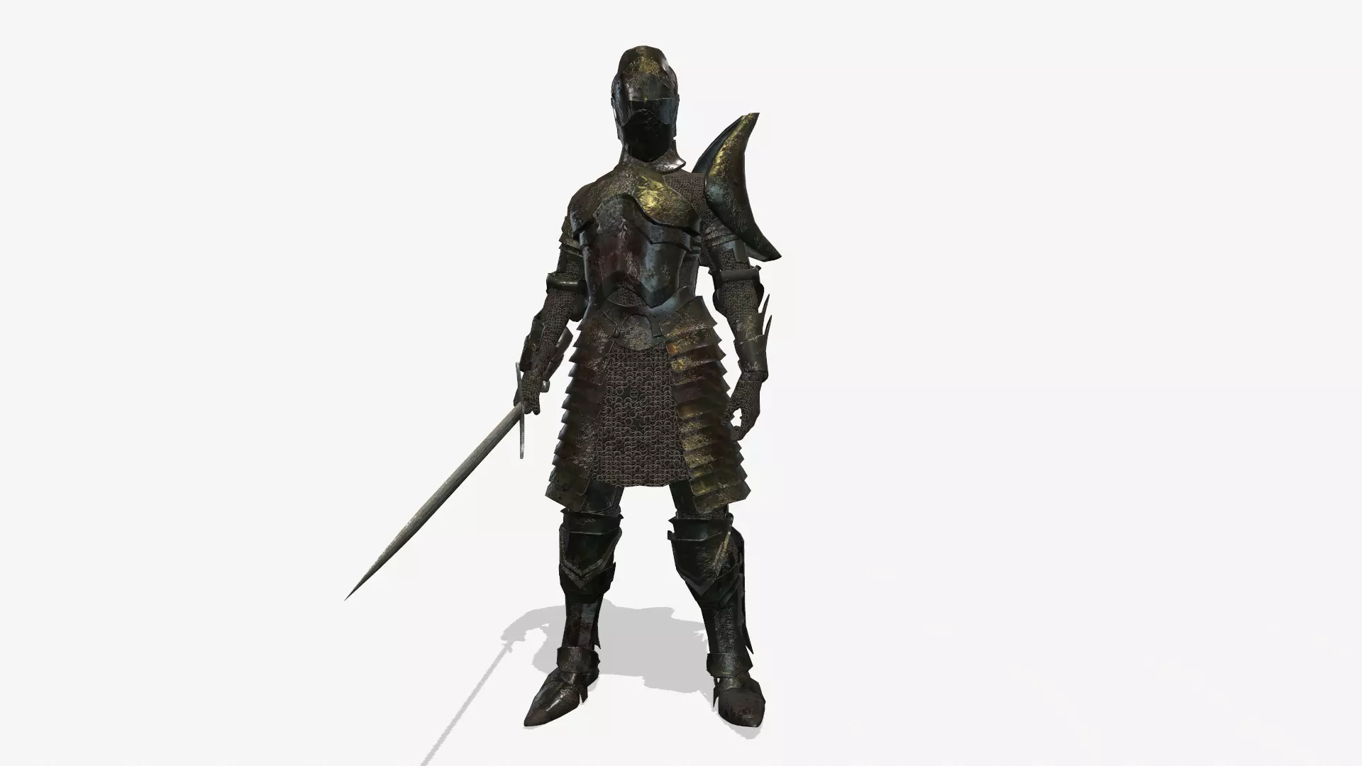 3D model Knight in armor VR / AR / low-poly rigged animated | CGTrader