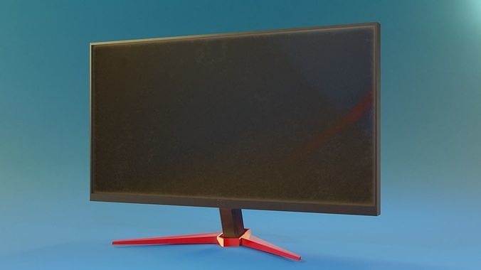 LOW POLY LED Monitor 3D model Low-poly 3D model