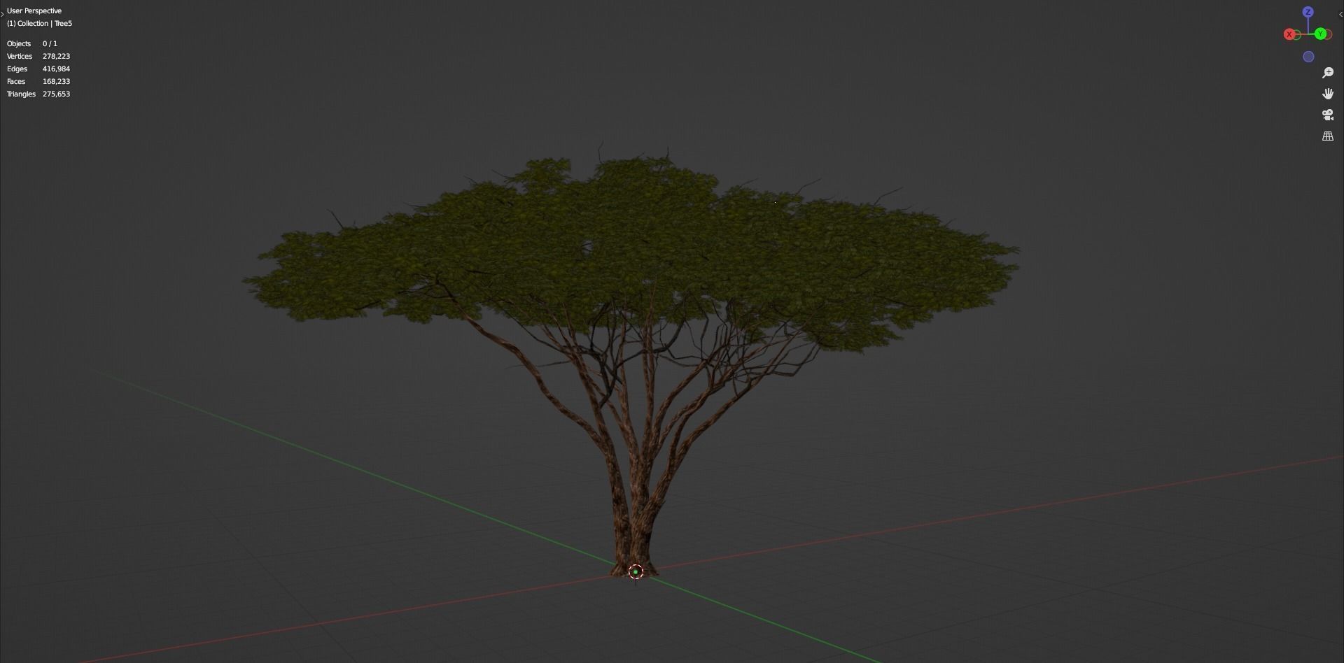Tree 5 Lowpoly 3D model_12
