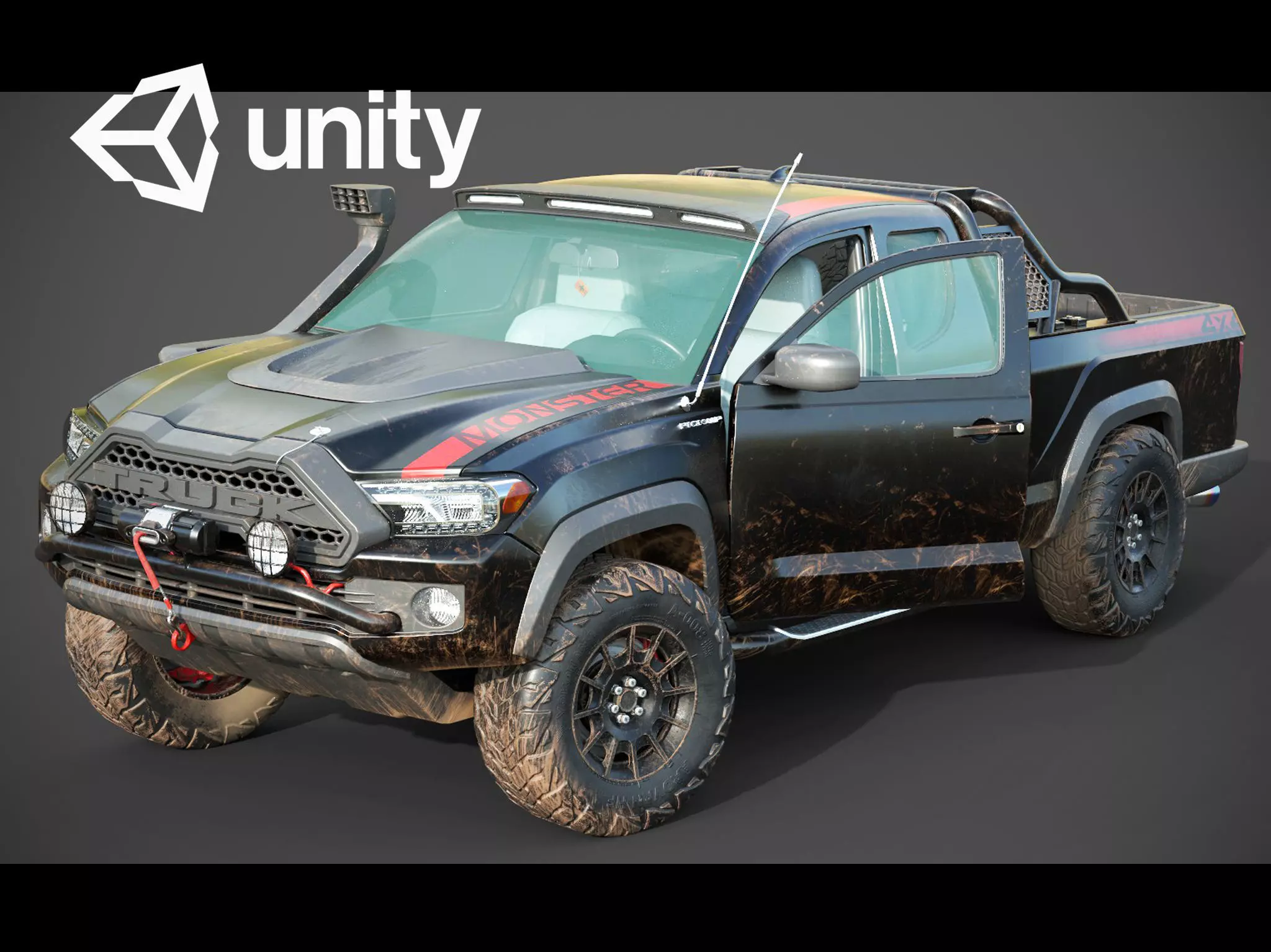 Generic Pickup Vehicle Pack for Unity Low-poly 3D model_0