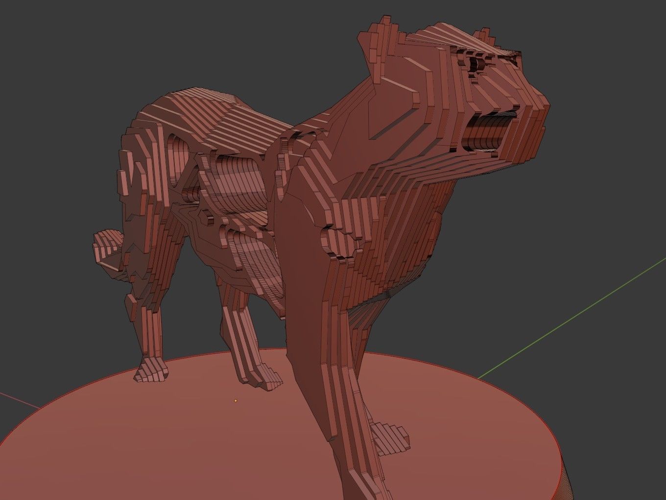 Parametric V Leopard Low-poly 3D model_8