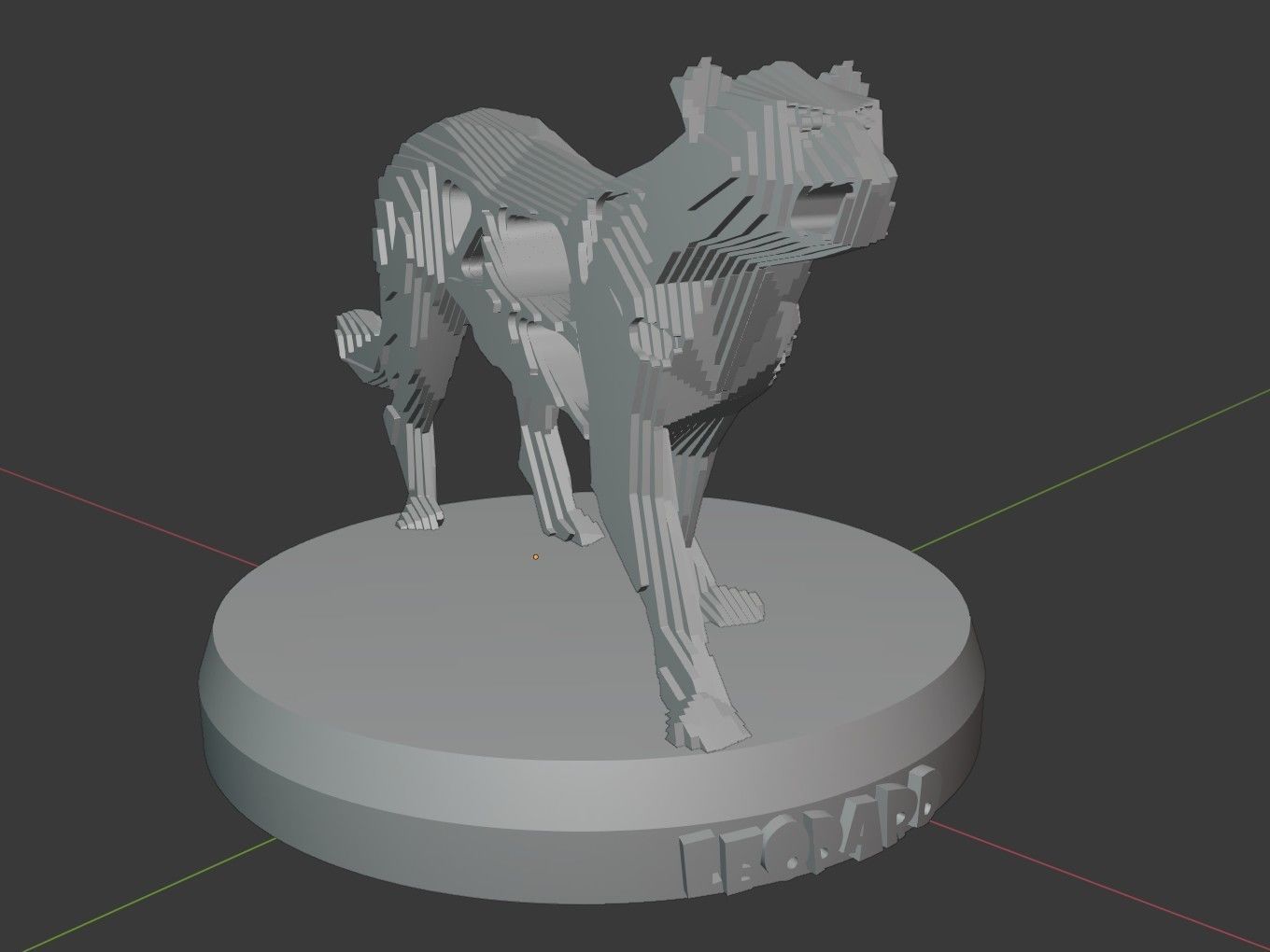 Parametric V Leopard Low-poly 3D model_6