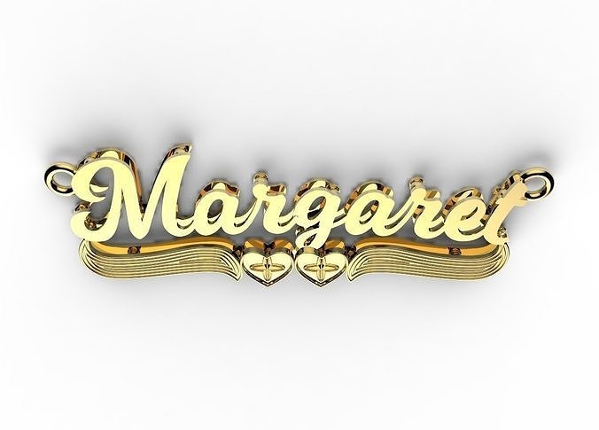 Margaret name pendant 3D print model