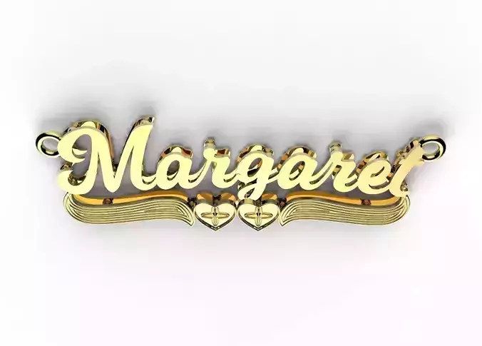 Margaret name pendant 3D print model