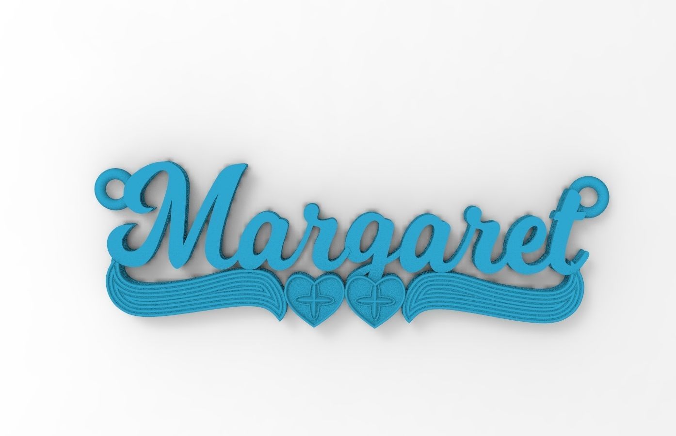 Margaret name pendant 3D print model_4