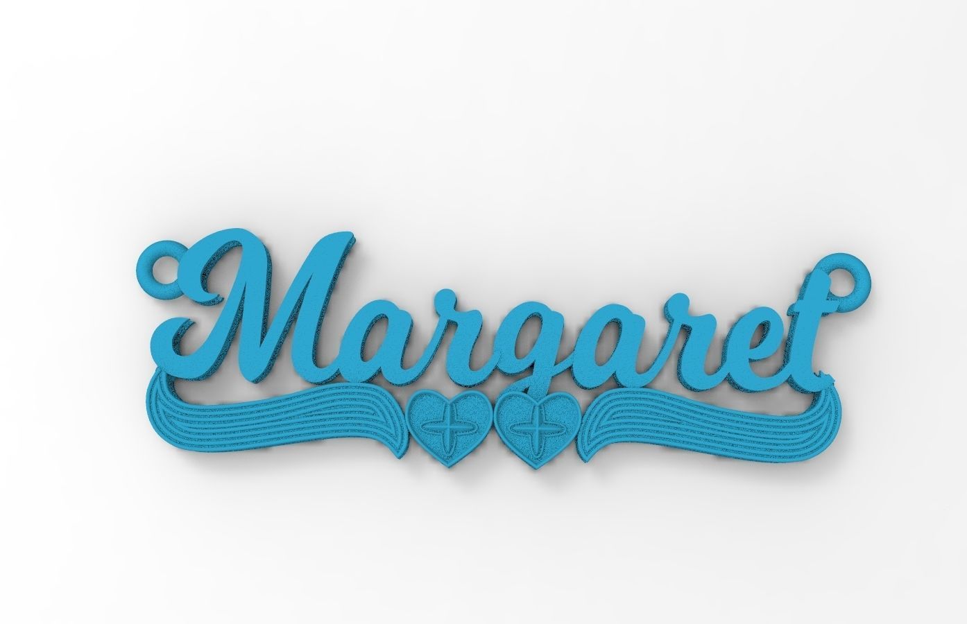 Margaret name pendant 3D print model_6