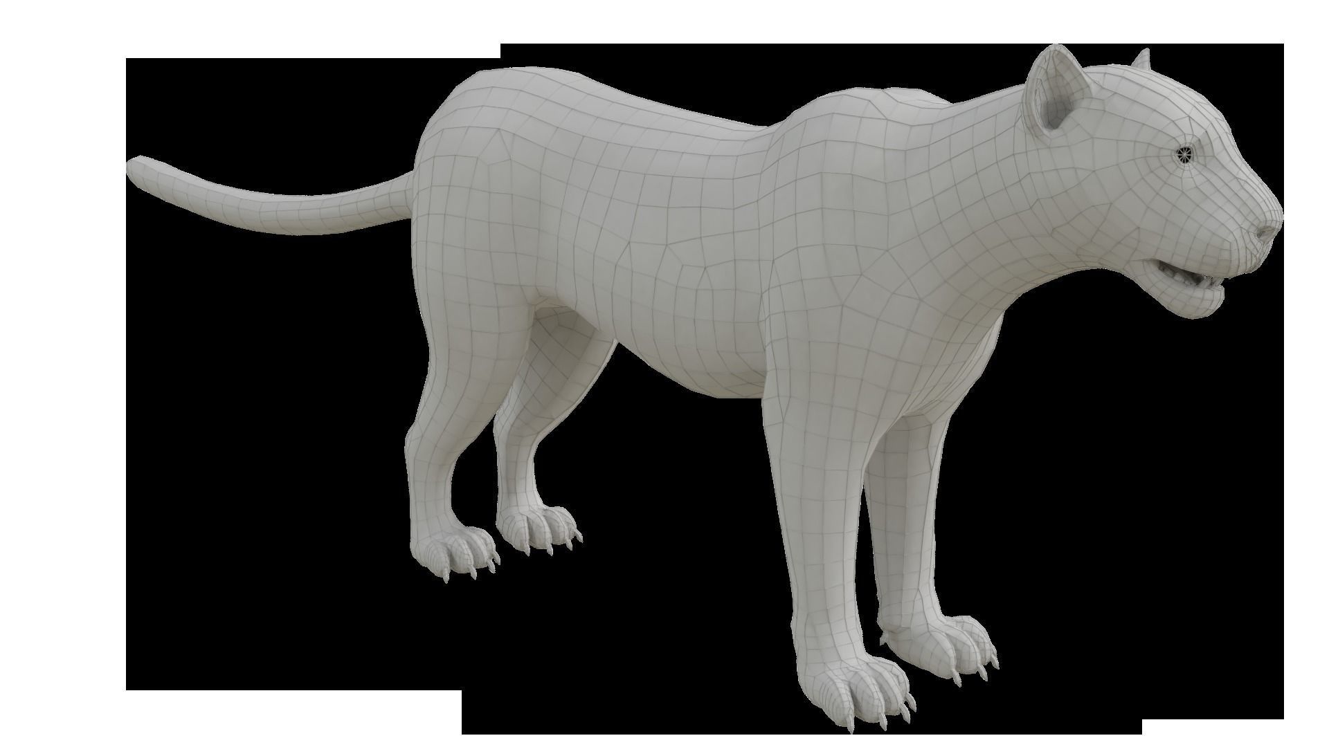Realistic Fur Leopard  Rigged Low-poly 3D model_20