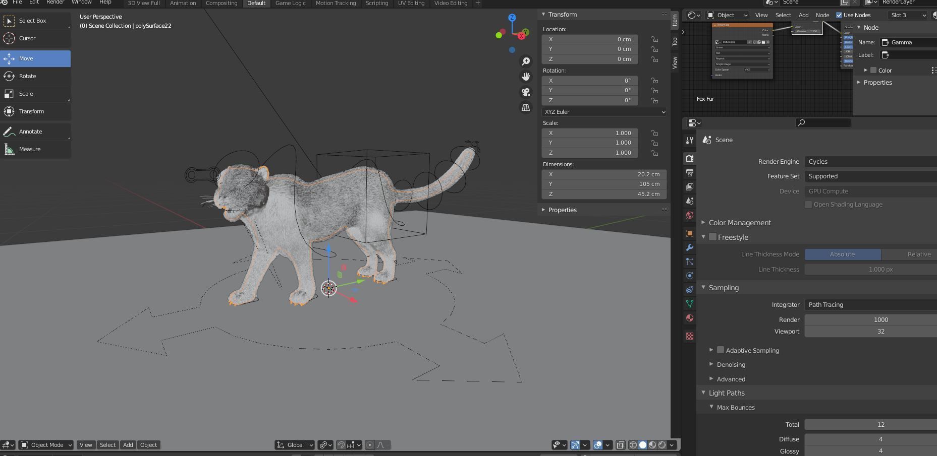 Realistic Fur Leopard  Rigged Low-poly 3D model_16