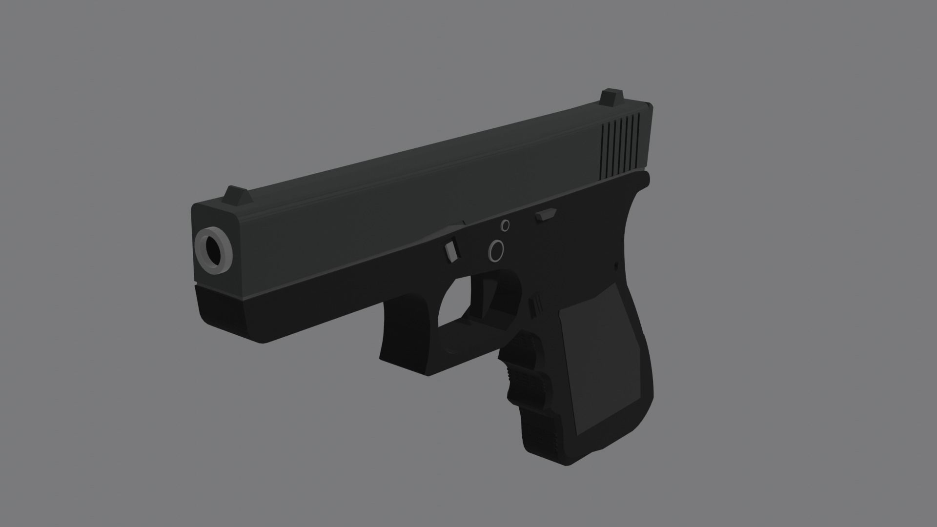Low Poly Glock17 gun Low-poly 3D model_1