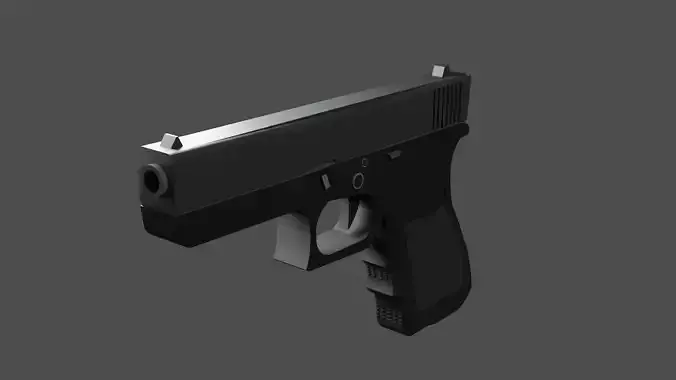 Low Poly Glock17 gun
