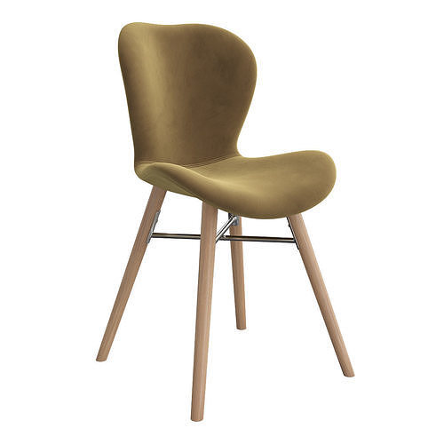 Uma Upholstered Dining Chair 3d model Low-poly 3D model