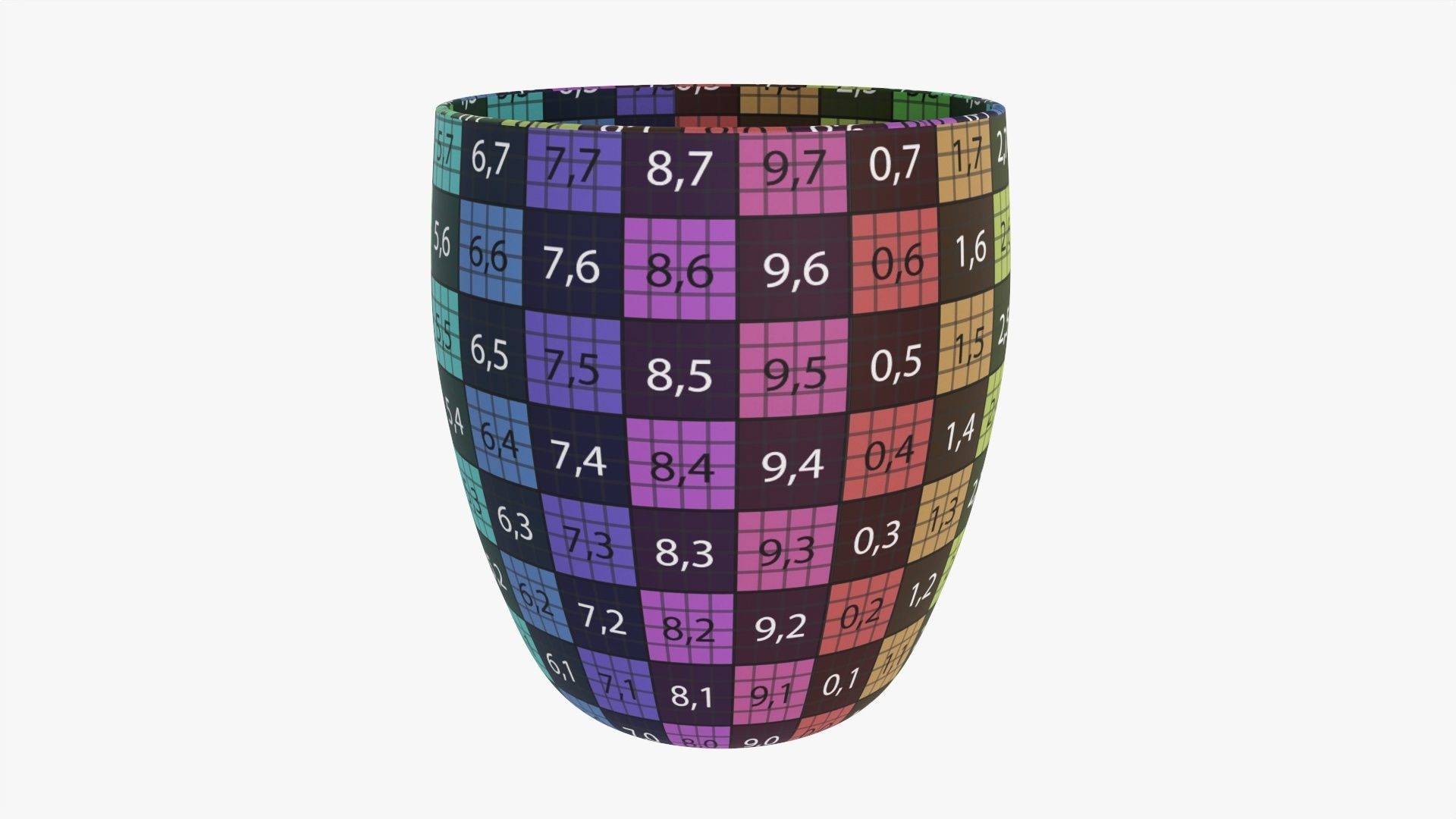 Coffee mug without handle 01 3D model_10