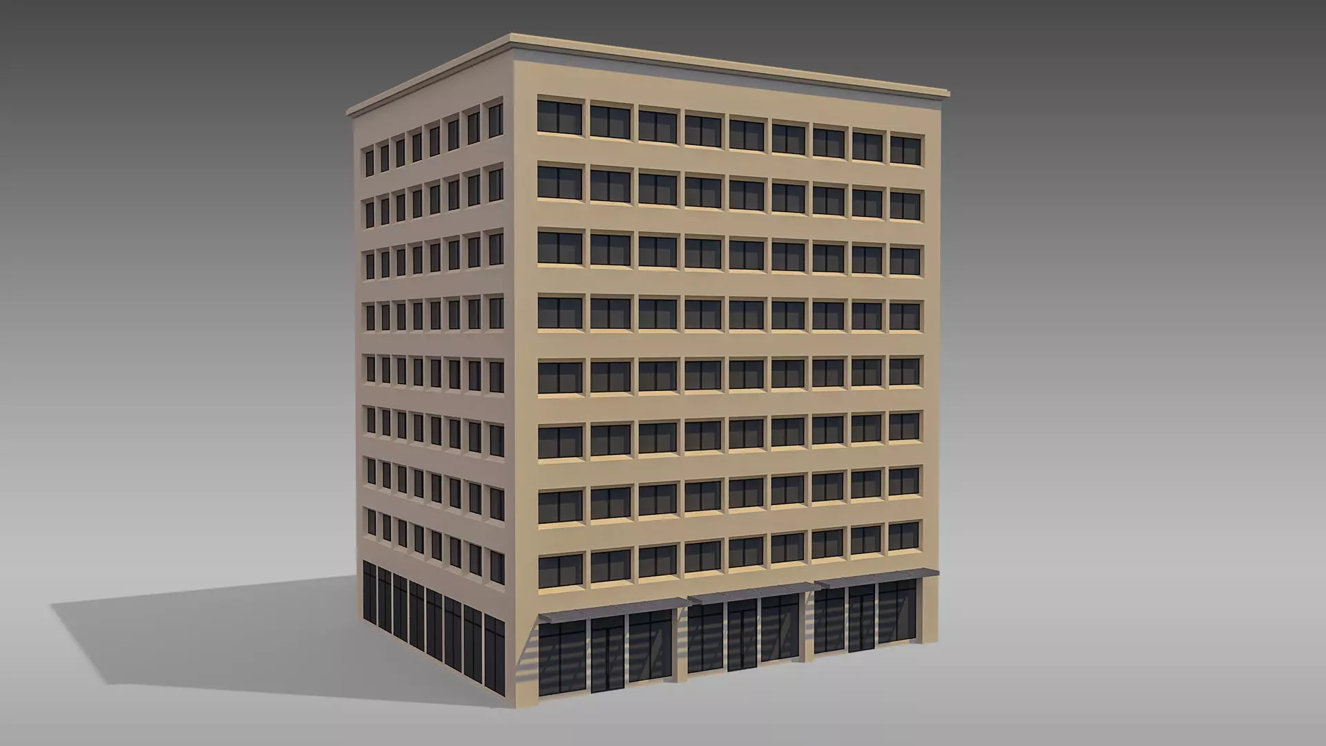 Commercial Building 003 3D model_0