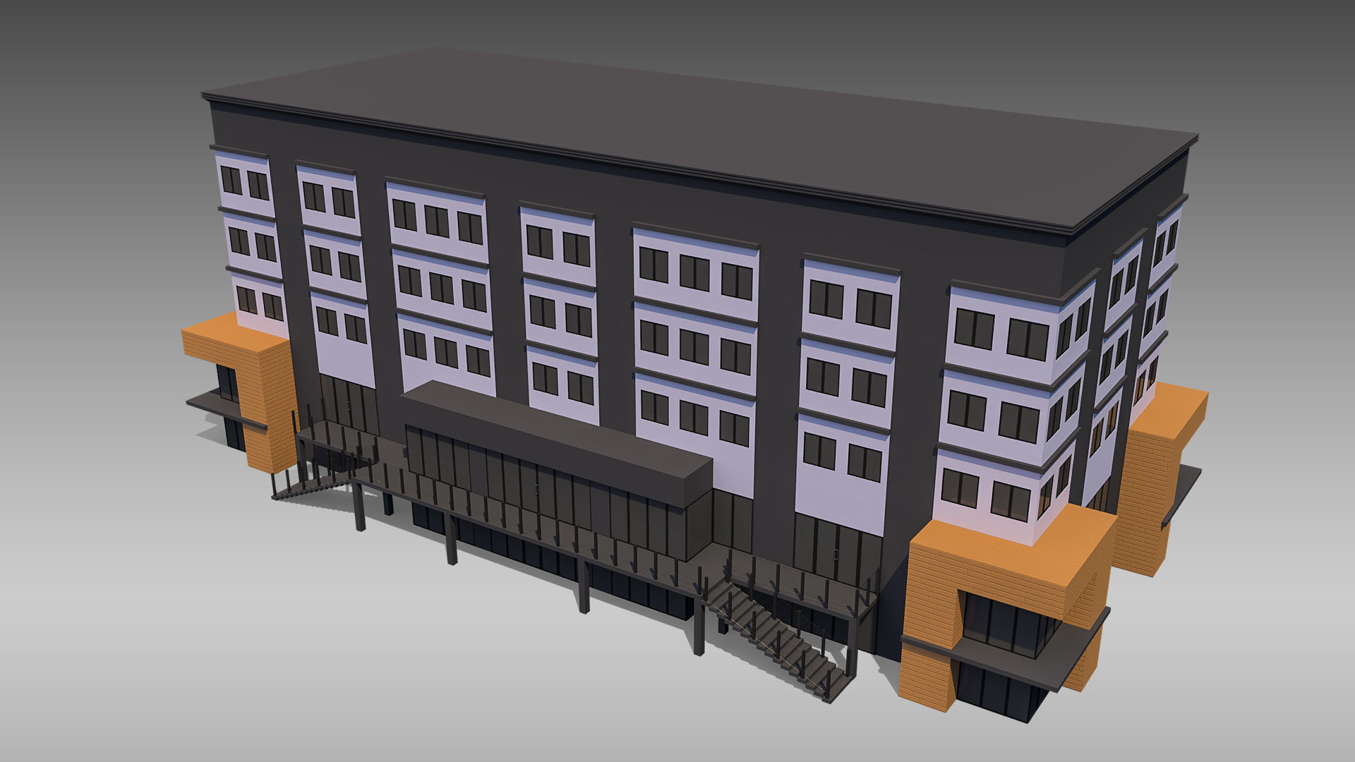 Commercial Building 006 3D model_1