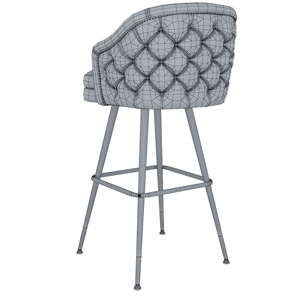 Deer Spring Bar Stool 3d model Low-poly 3D model_10