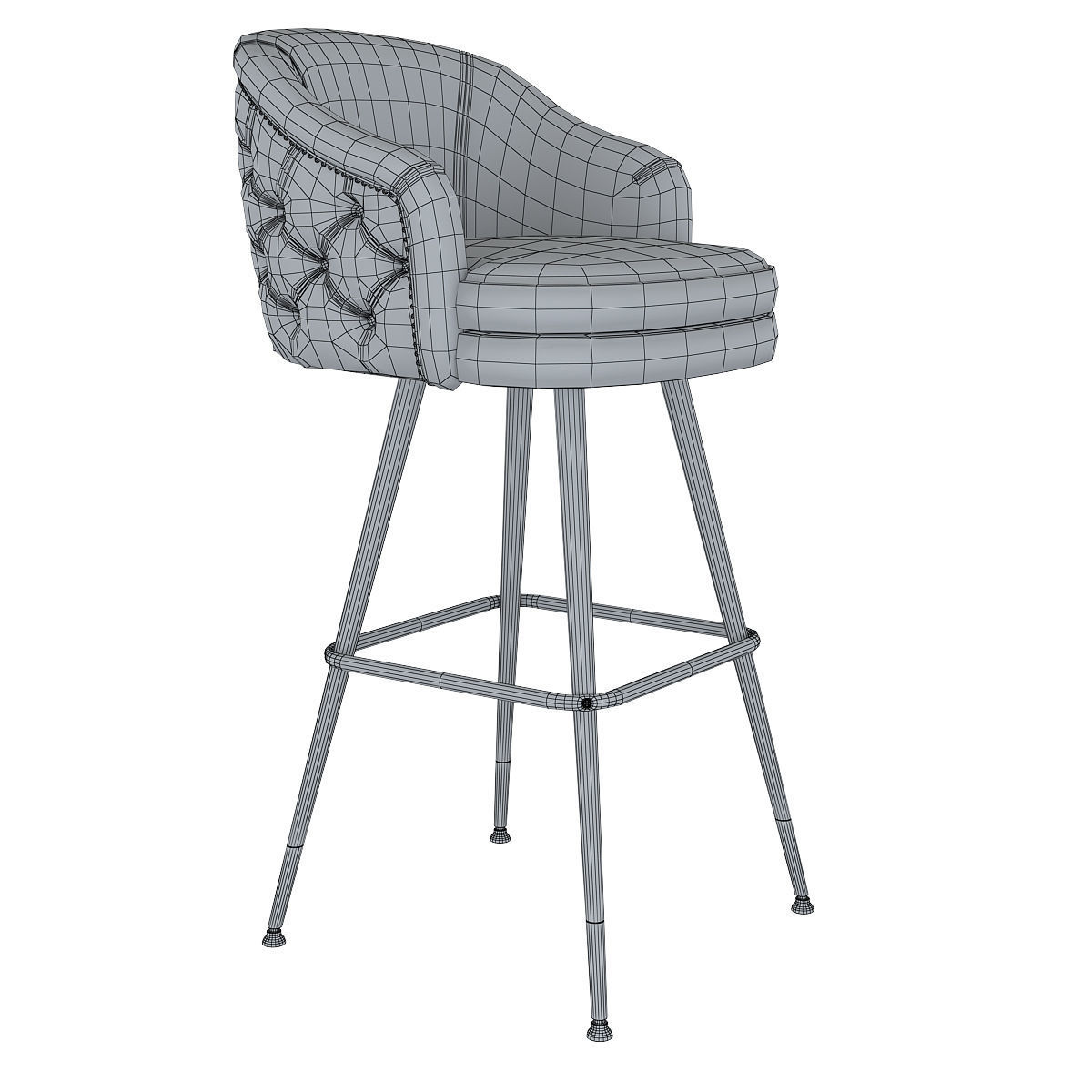 Deer Spring Bar Stool 3d model Low-poly 3D model_9