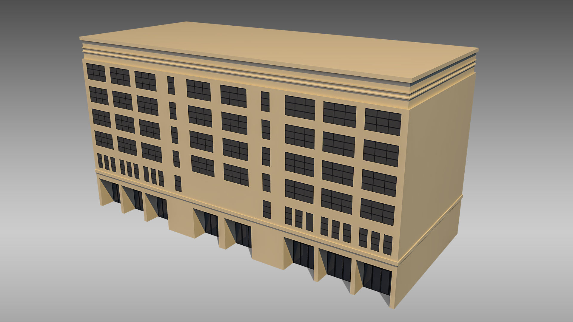 Commercial Building 008 3D model_1