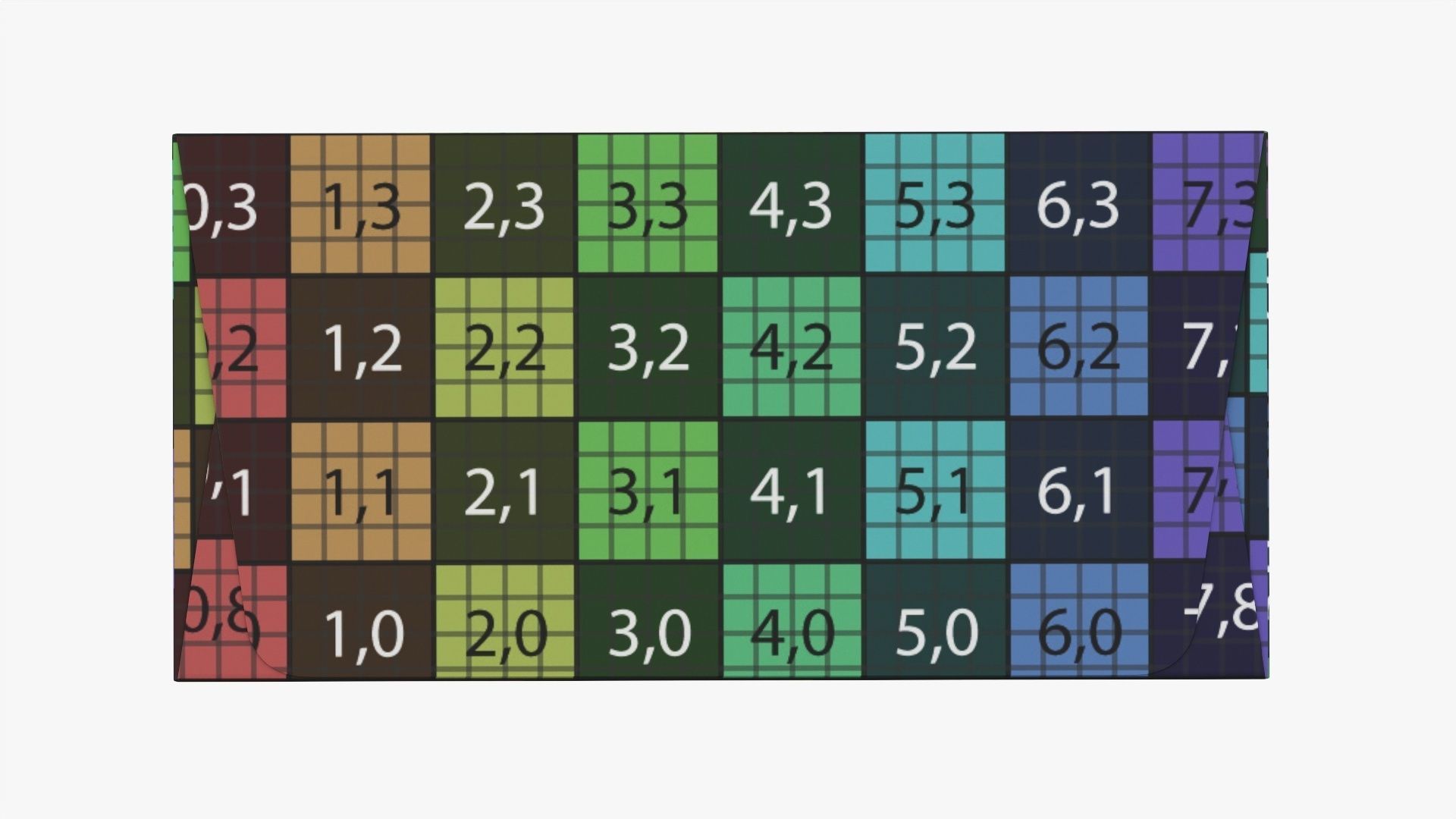 High long paper box mockup 3D model_17