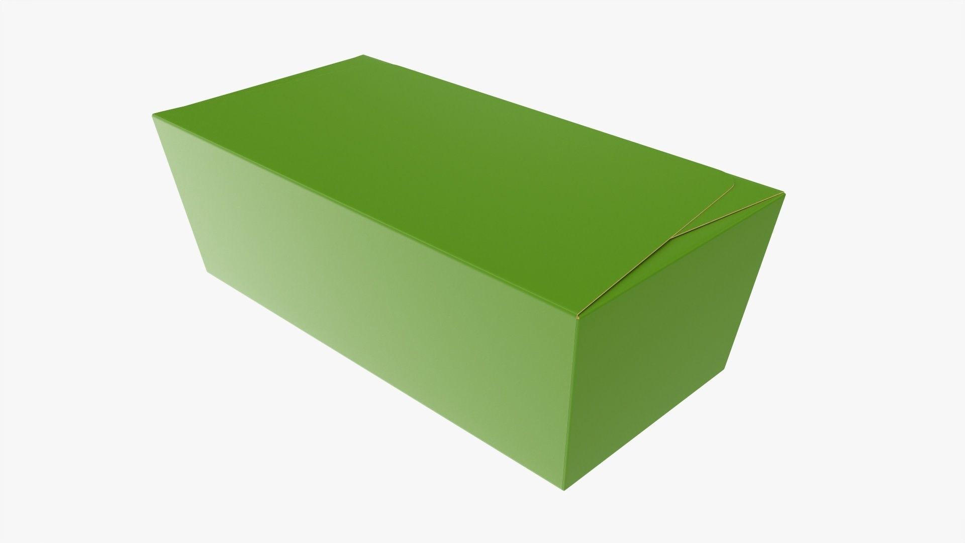 High long paper box mockup 3D model_1