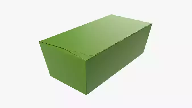 High long paper box mockup