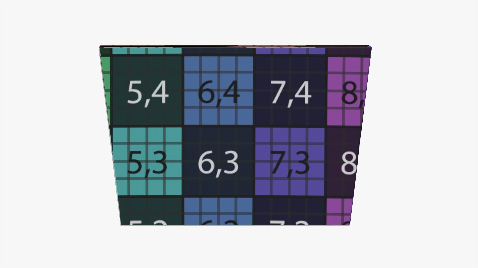 High long paper box mockup 3D model_16