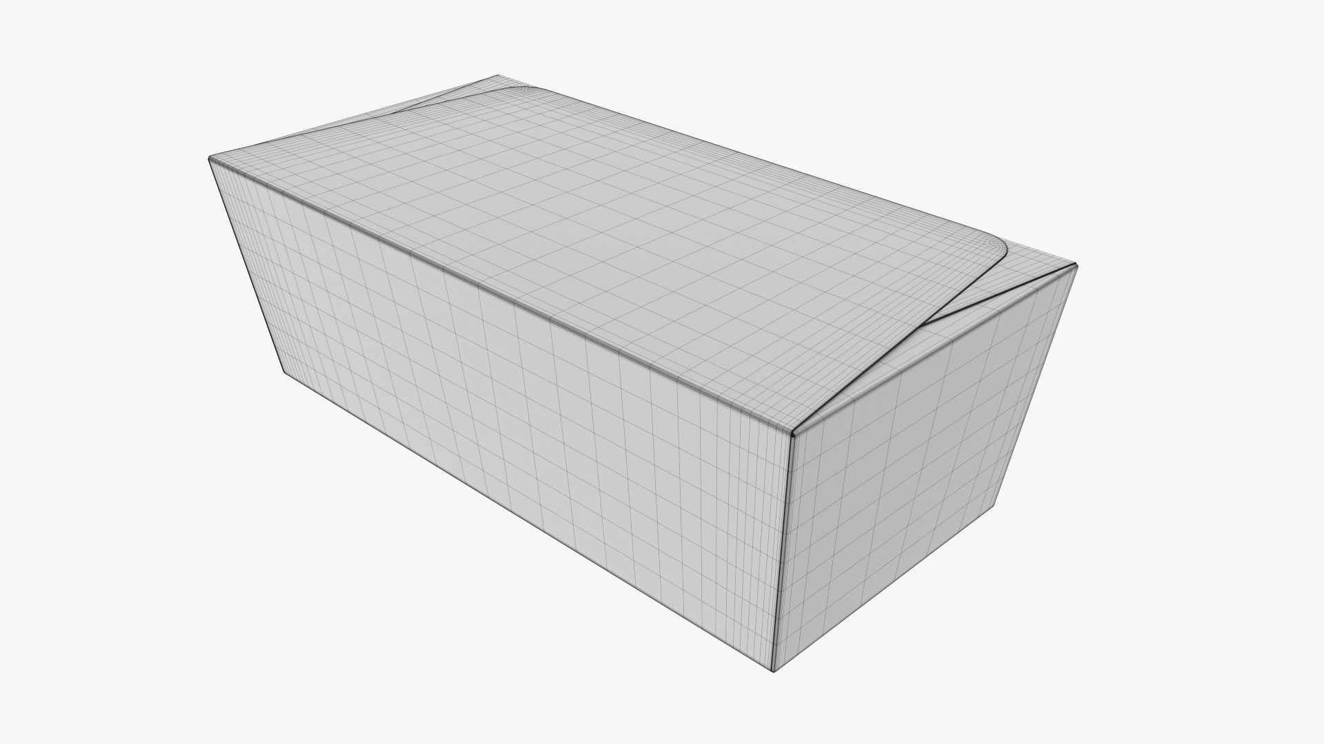 High long paper box mockup 3D model_7