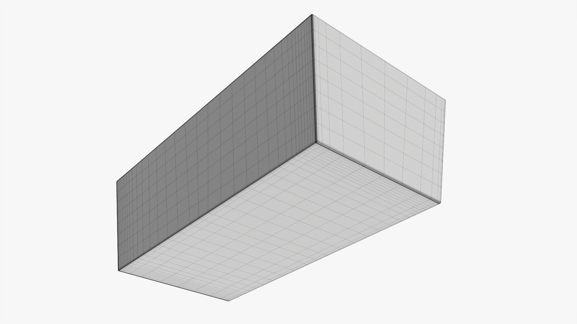 High long paper box mockup 3D model_8