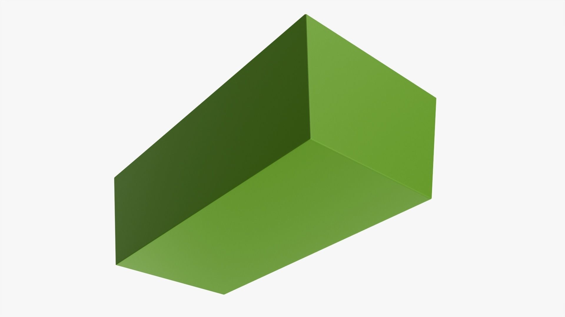 High long paper box mockup 3D model_2