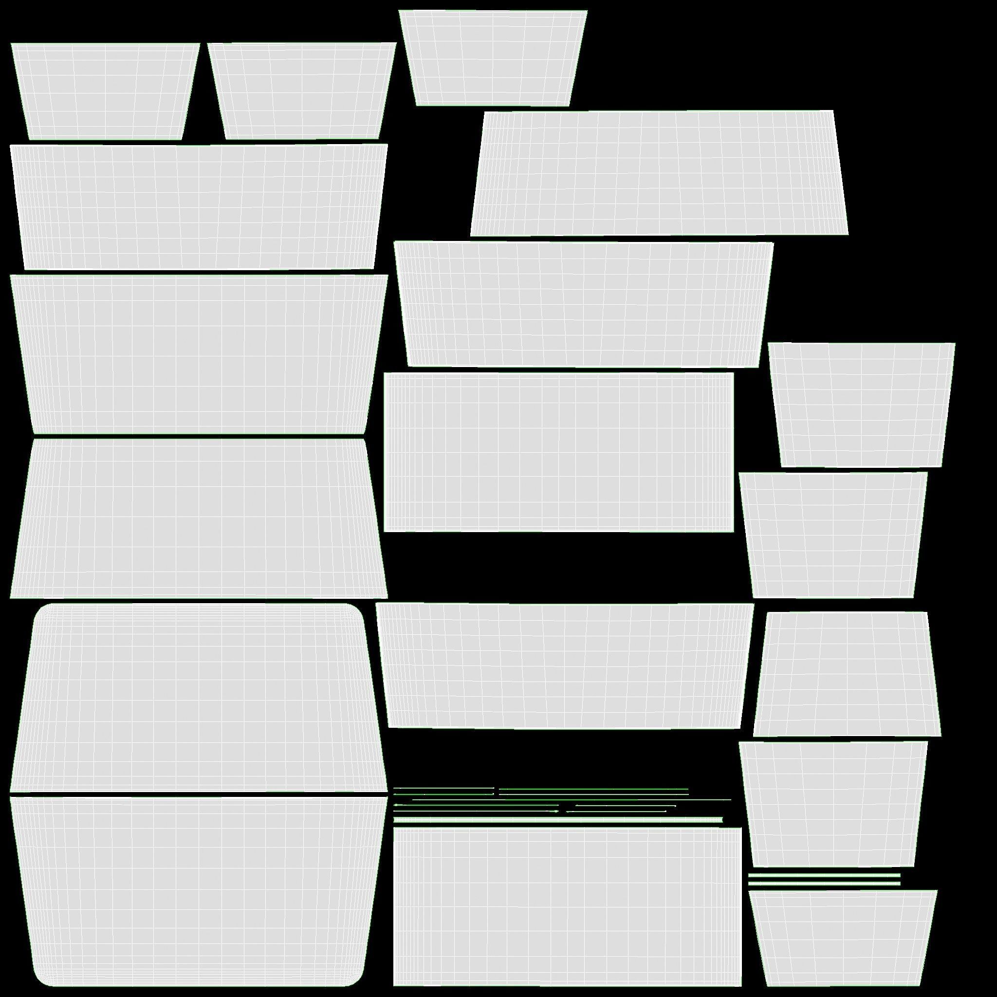 High long paper box mockup 3D model_18