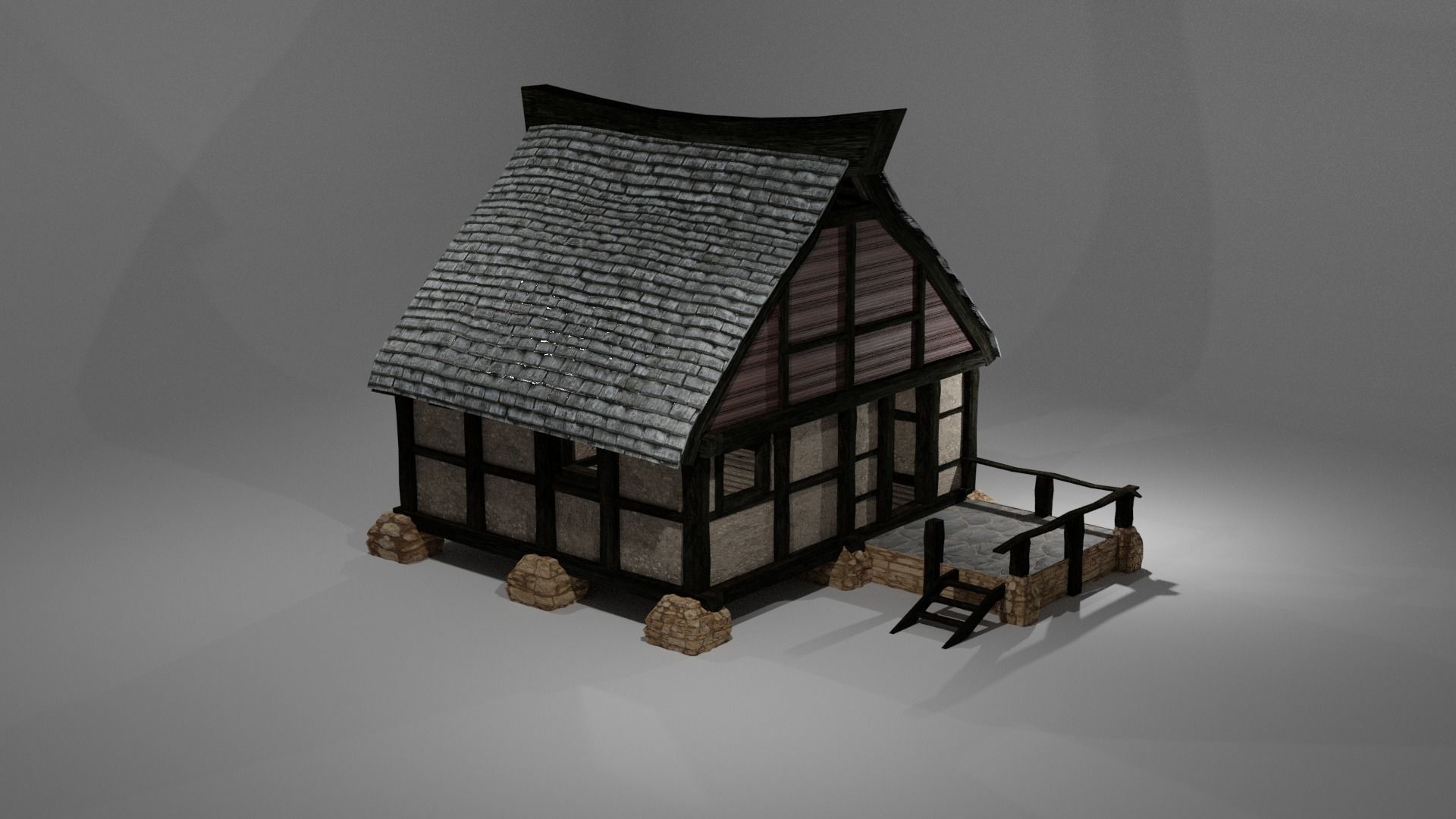 old style house 3D model_1