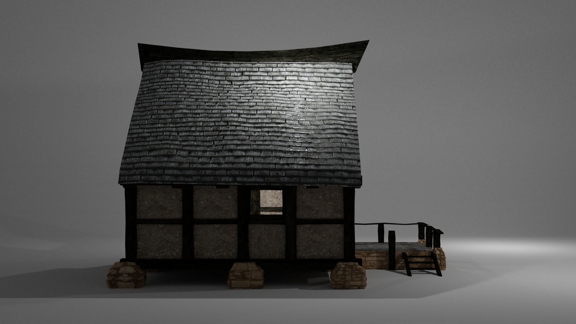 old style house 3D model_7