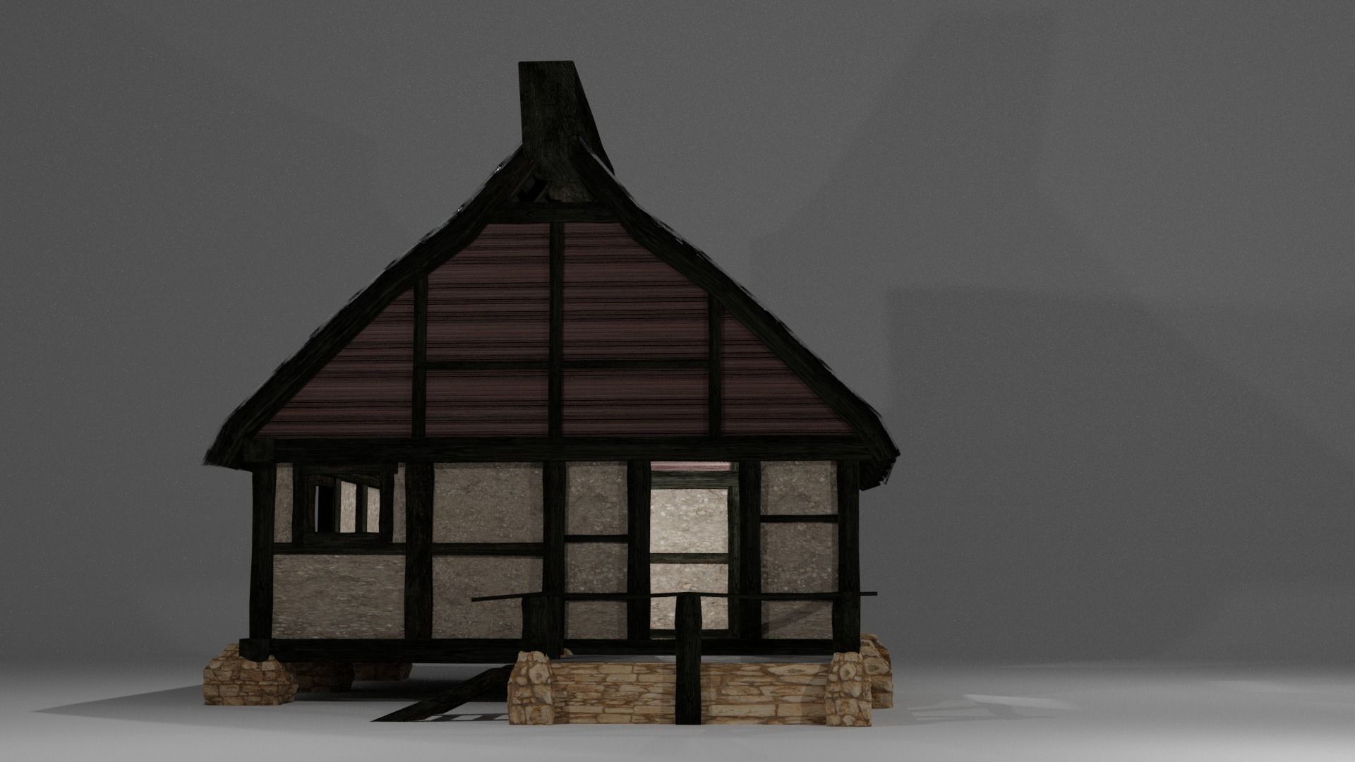 old style house 3D model_3