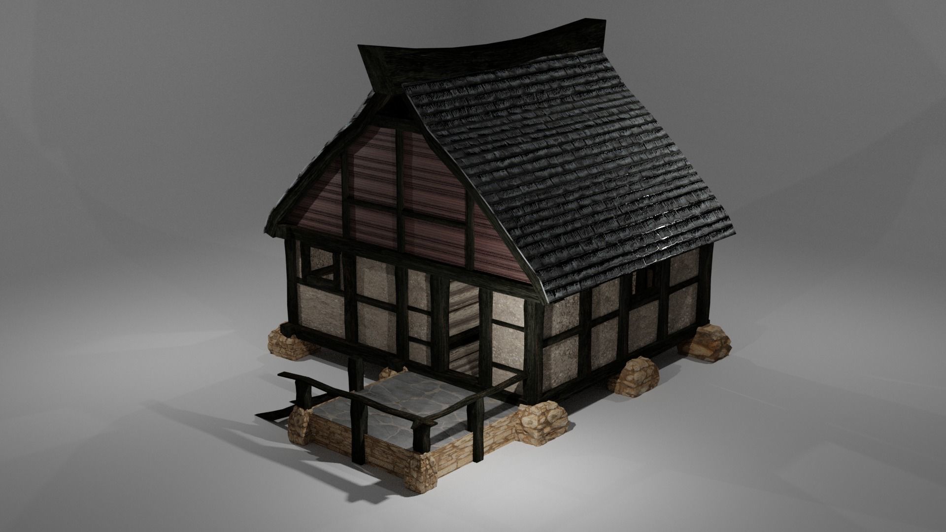 old style house 3D model_2