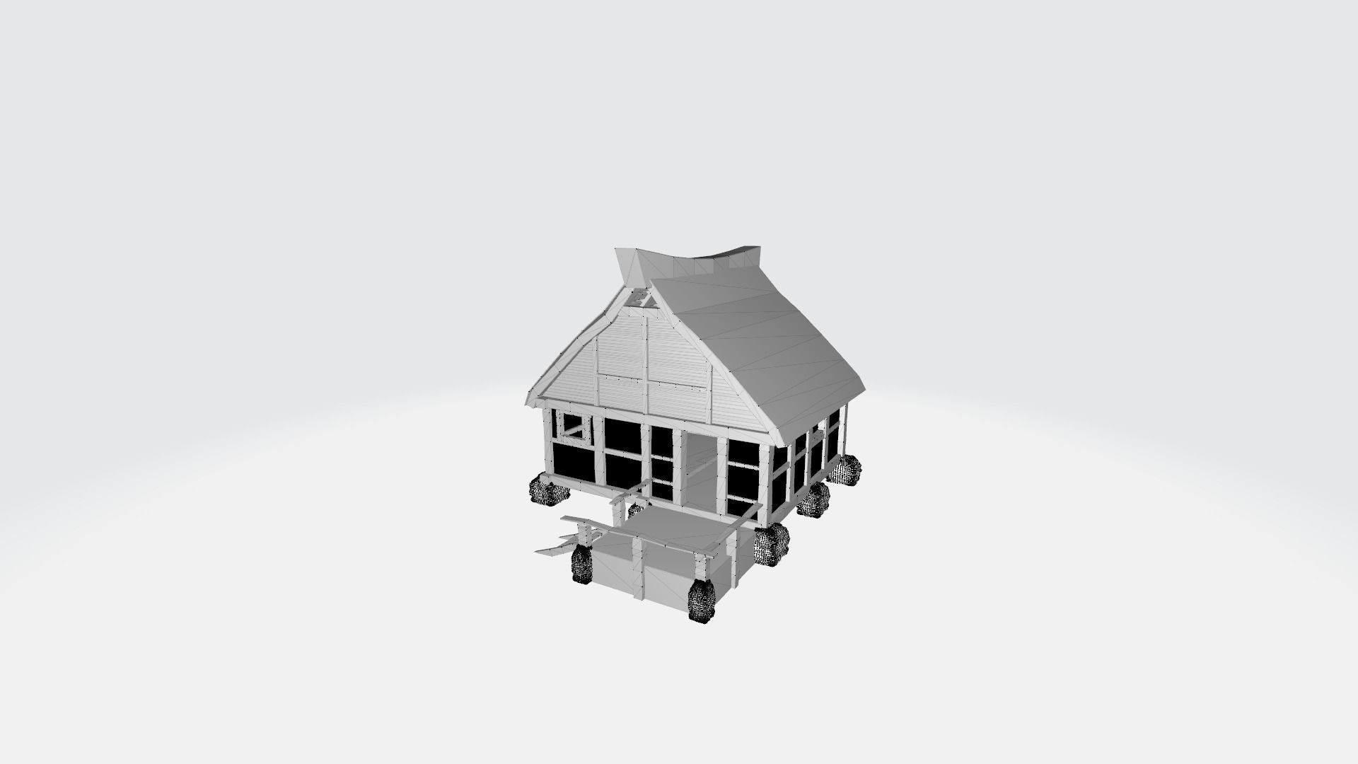 old style house 3D model_5