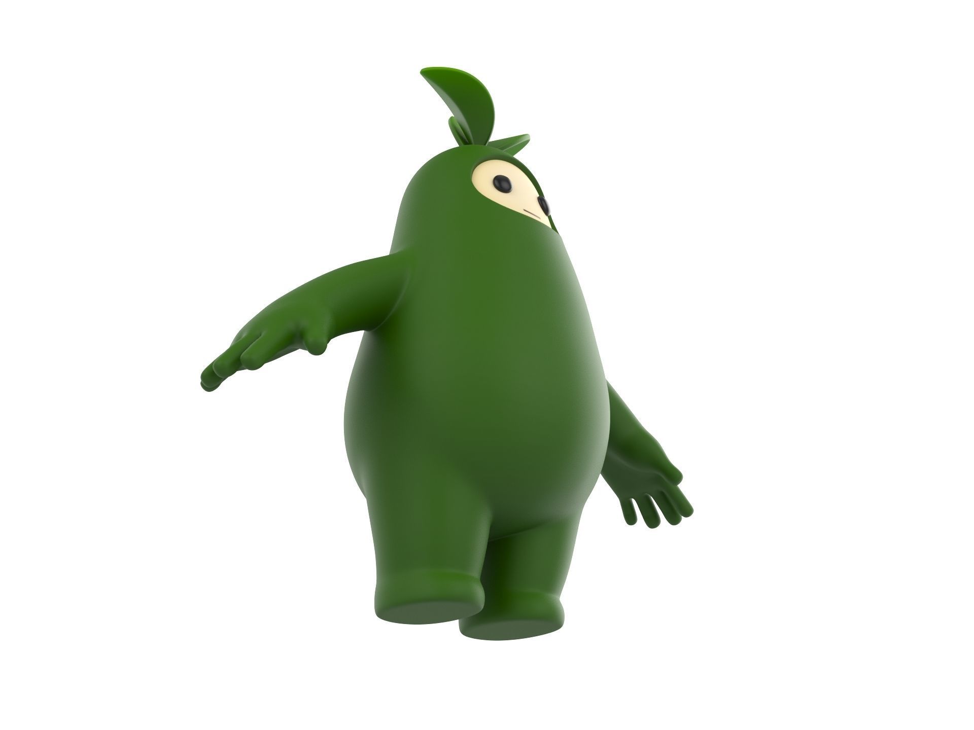 Character113 Leaf Monster 3D model_2