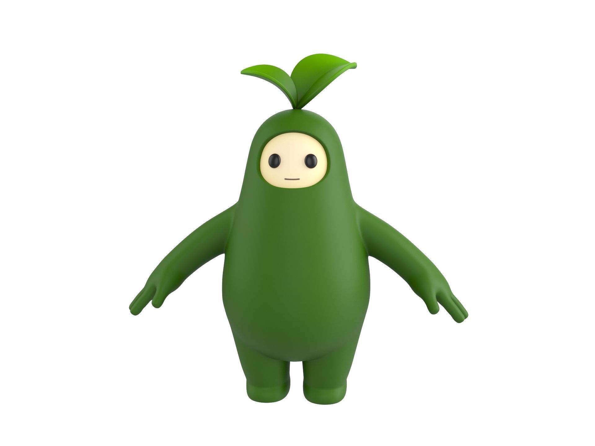 Character113 Leaf Monster 3D model_1