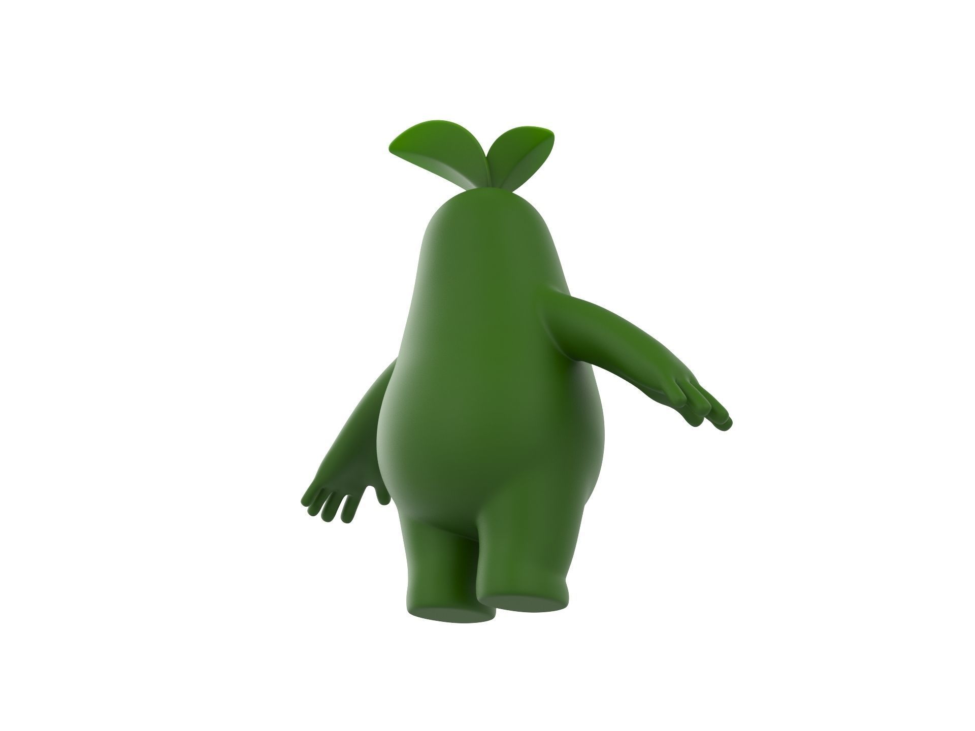 Character113 Leaf Monster 3D model_4