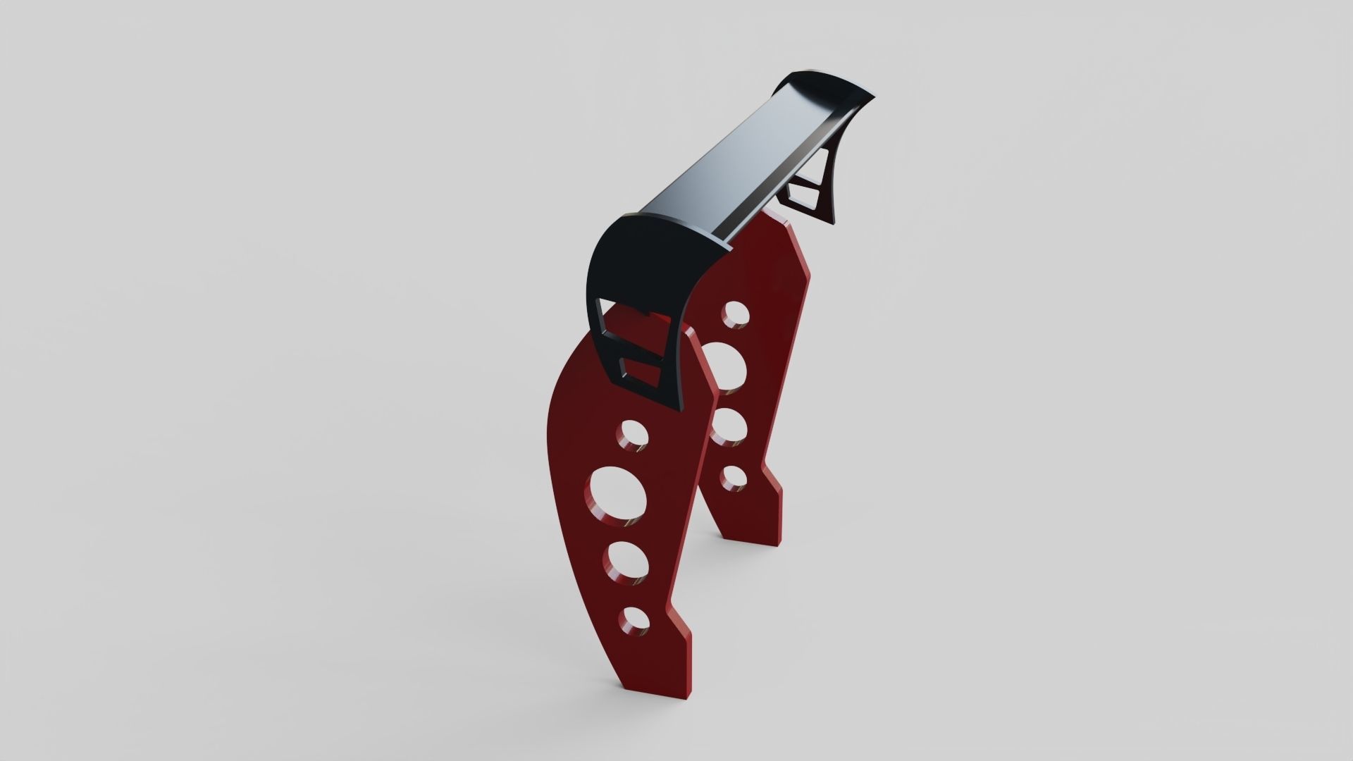 spoiler wing tuning rear auto garage  3D model_2