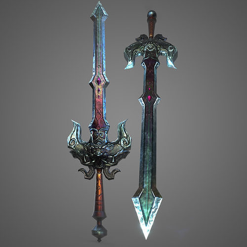 Sword Game Ready Low-poly 3D model
