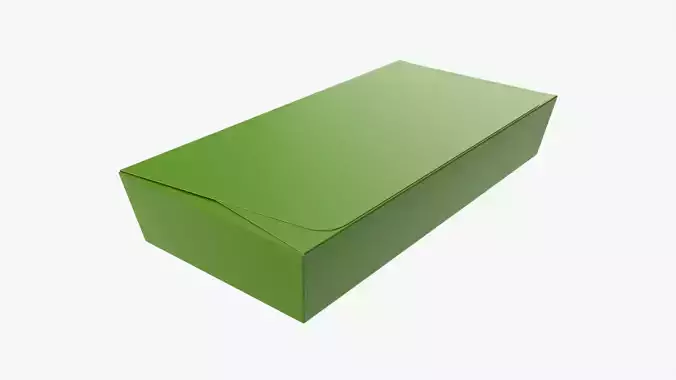 Low long paper box mockup