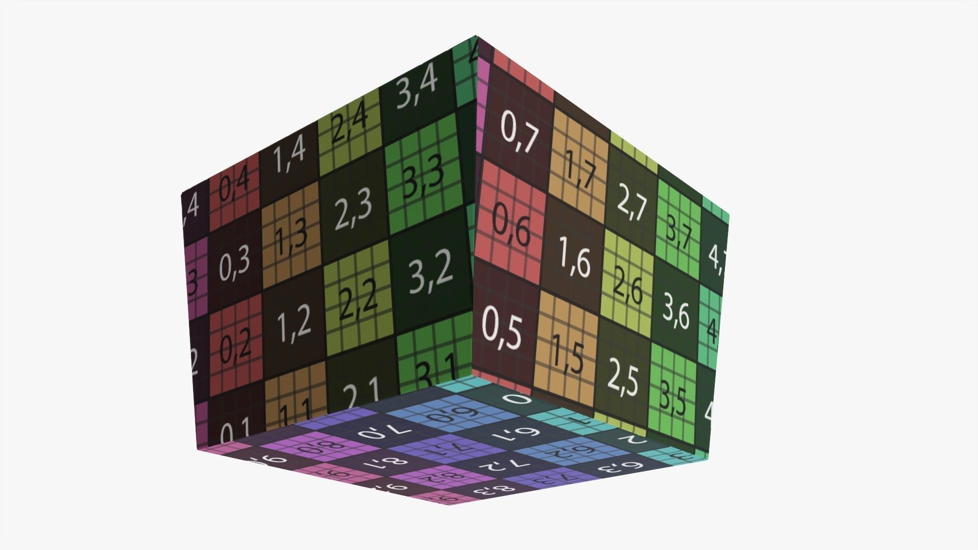 High square paper box mockup 3D model_14