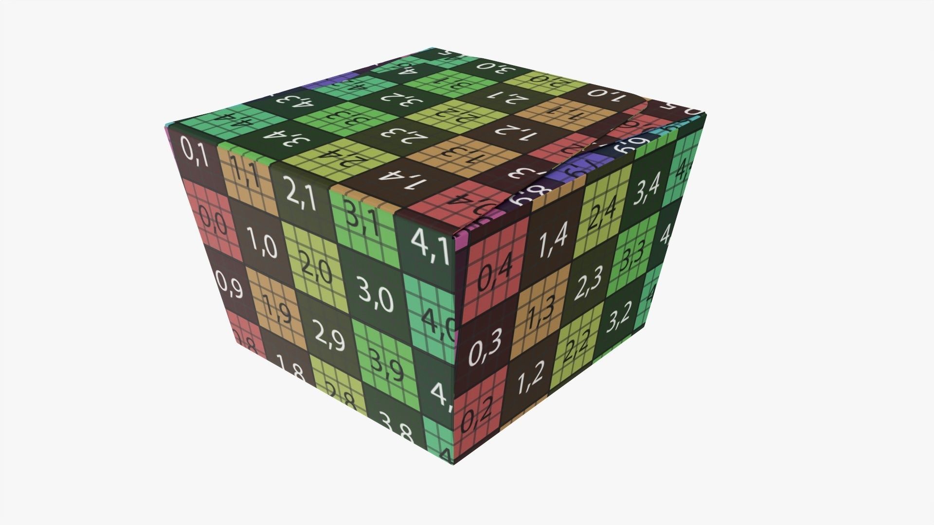 High square paper box mockup 3D model_13